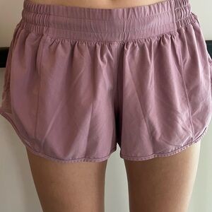 Pink Lululemon hottie hot shorts 2.5”